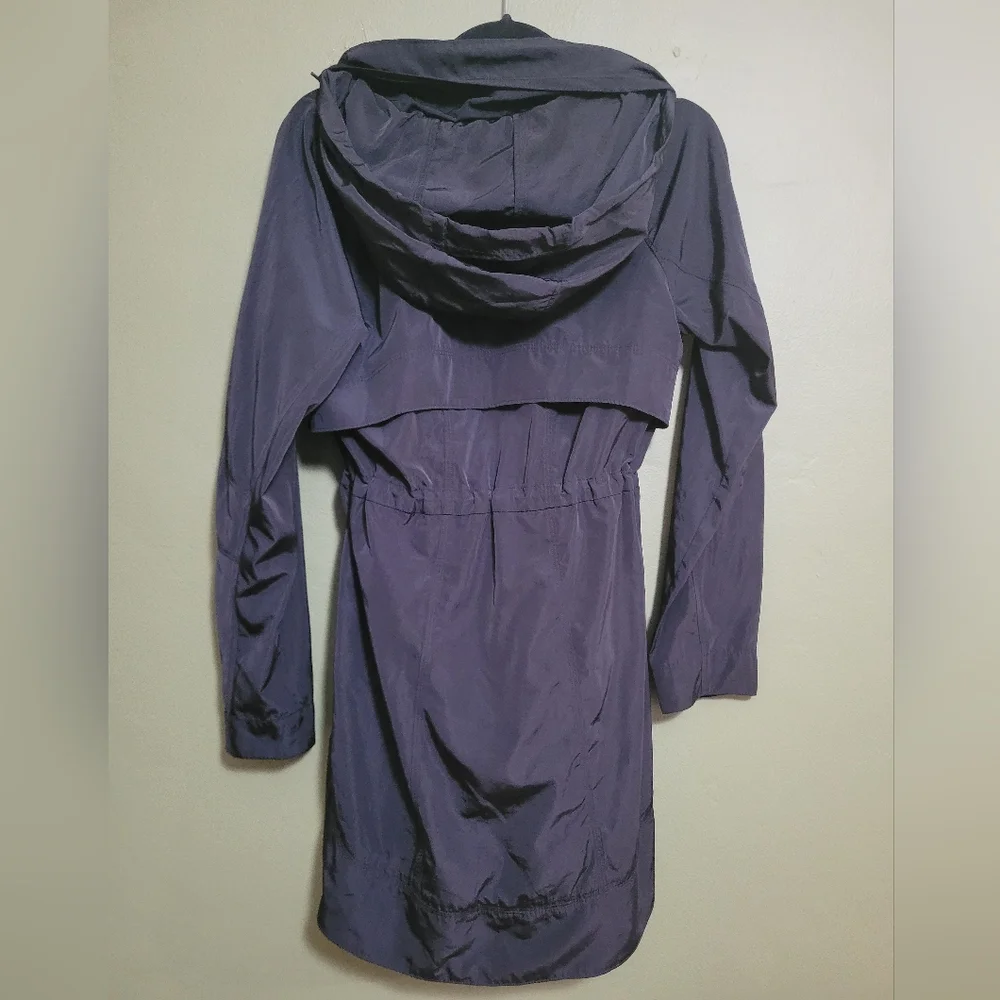 Athleta Hooded Zip Front Lightweight Trench Jacket Purple Size Small - Picture 4 of 4